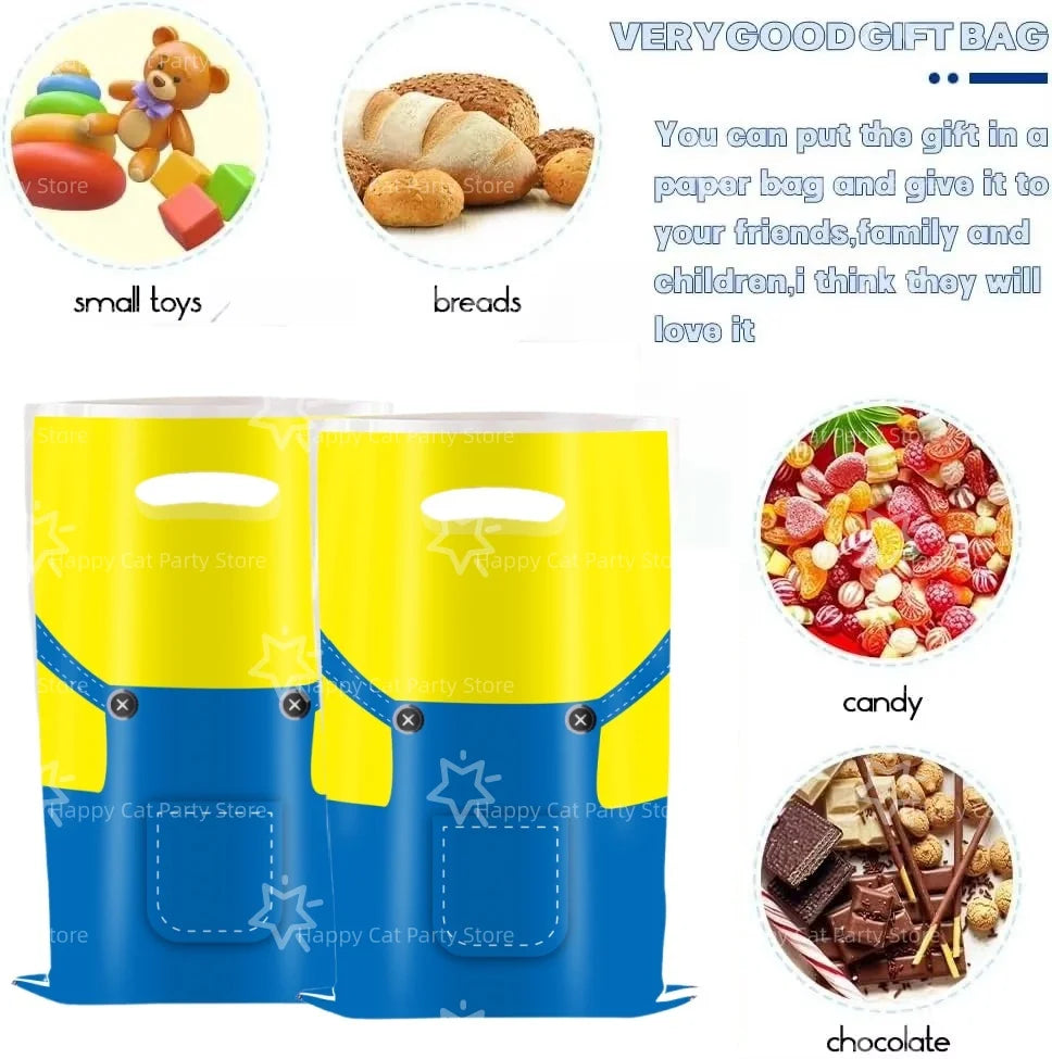 M-Miniones Cadeautasjes Verjaardagsparty Decoratie Bananenman Party snoepzakjes Buitzakjes Verpakking Gele Man Party Favoren Benodigdheden