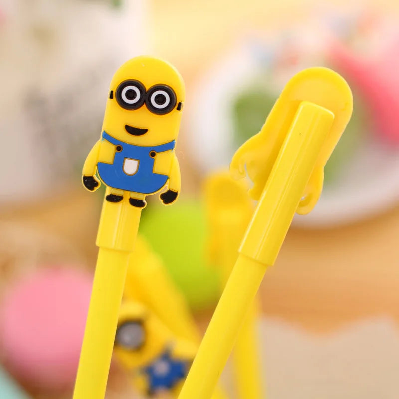 36 stuks creatieve cartoon gele baby gelpen 0,38 mm zwarte student briefpapier schoolpennen kantoorbenodigdheden groothandel