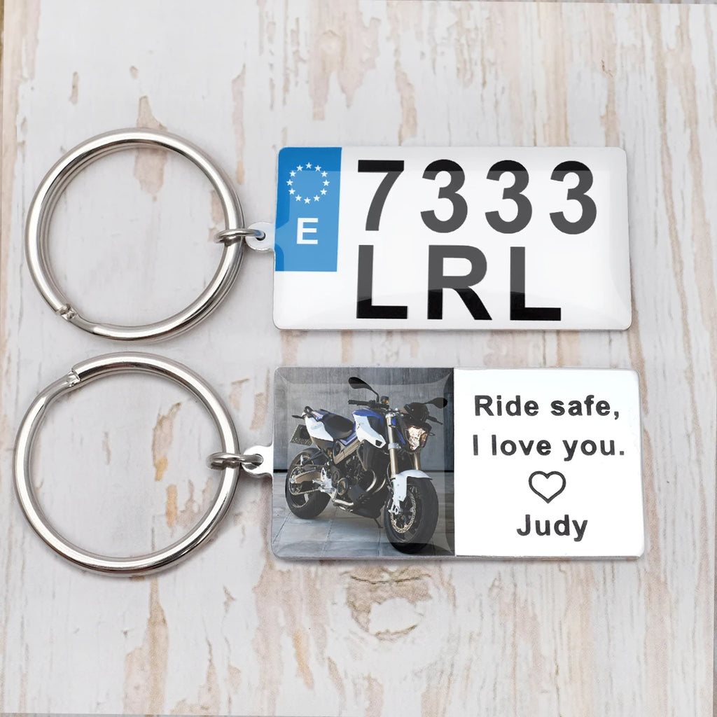 Aangepaste sleutelhangers aangepaste nummerplaat sleutelhanger gepersonaliseerde auto nummerplaat sleutelhanger foto sleutelhanger cadeau voor hem nieuwe chauffeurs