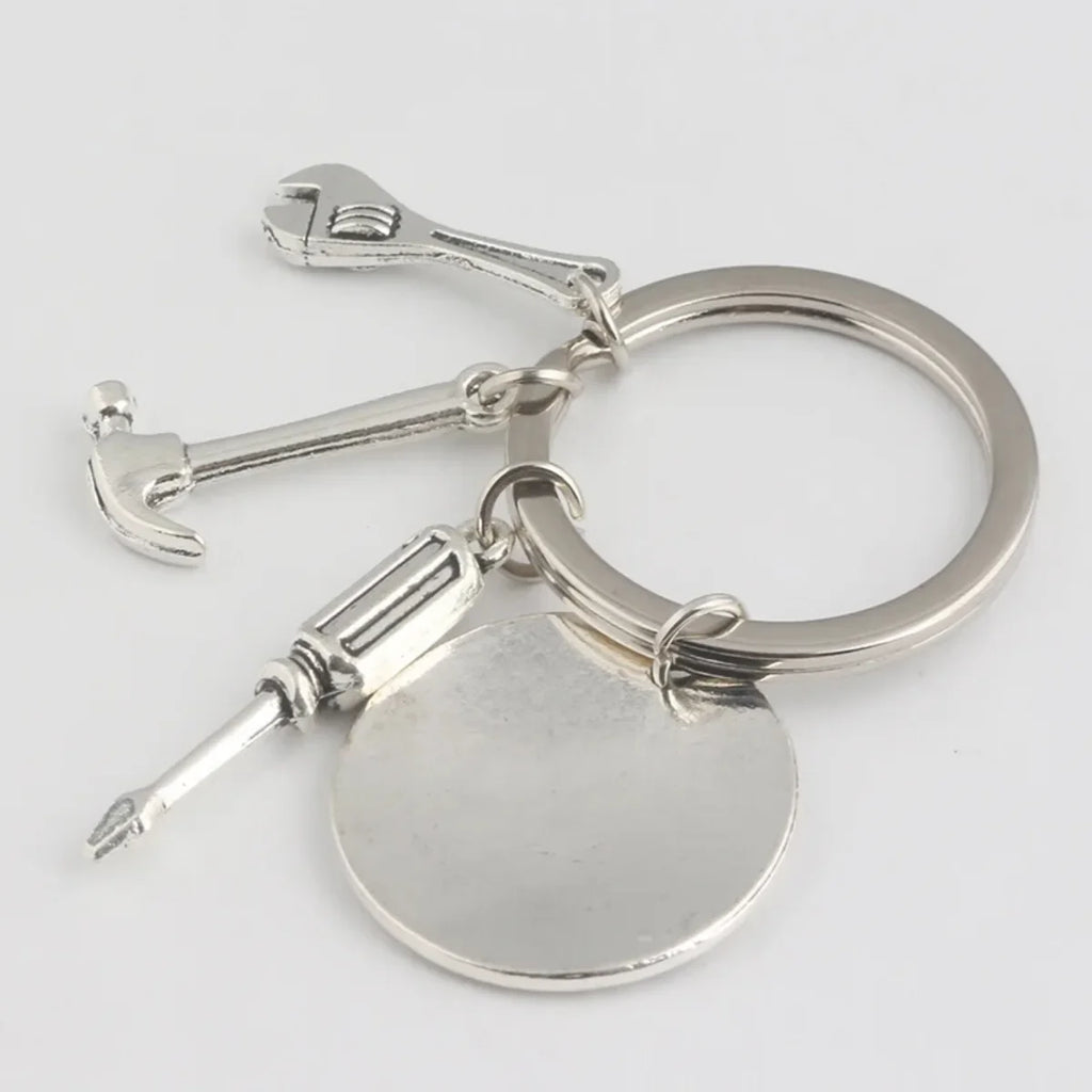 Handgereedschap thema sleutelhanger 'Als papa het niet kan repareren, kan niemand' hanger Vaderdagcadeau voor mannen sieraden