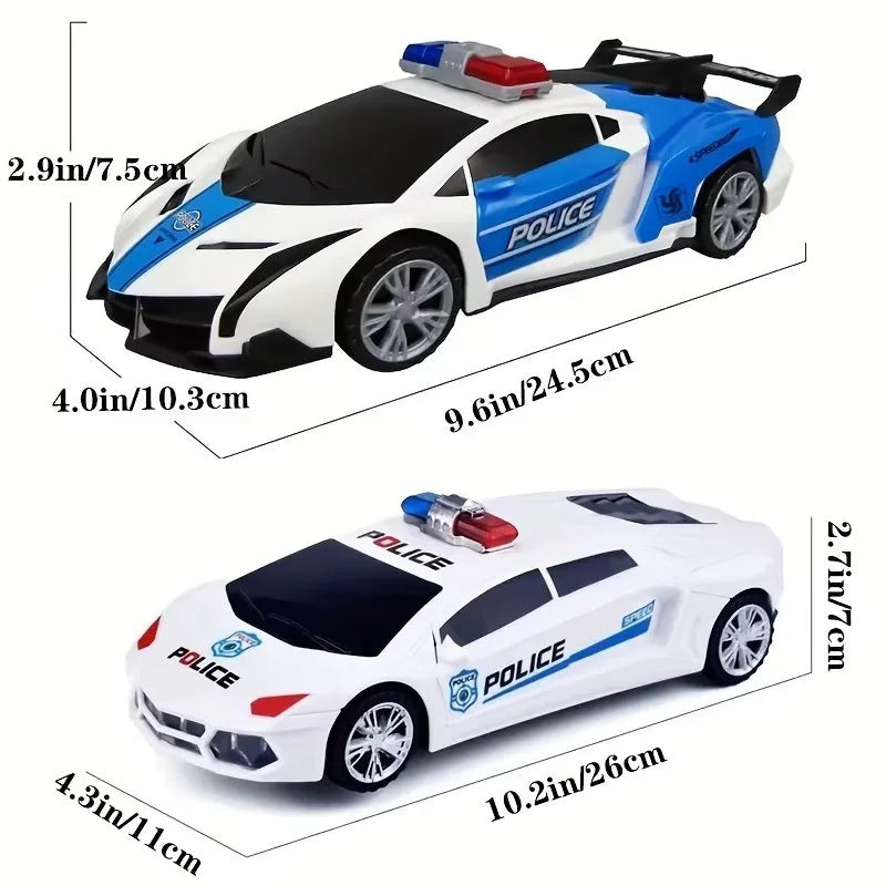 360 ° Roterende Politie Auto Speelgoed Met Geluid En Licht Elektrische Automatische Open Deuren Educatief Voertuig Speelgoed Voor Kinderen Kinderen