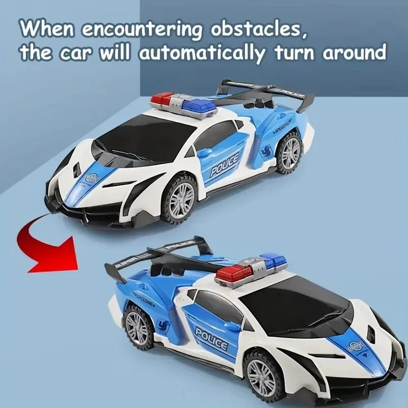 360 ° Roterende Politie Auto Speelgoed Met Geluid En Licht Elektrische Automatische Open Deuren Educatief Voertuig Speelgoed Voor Kinderen Kinderen