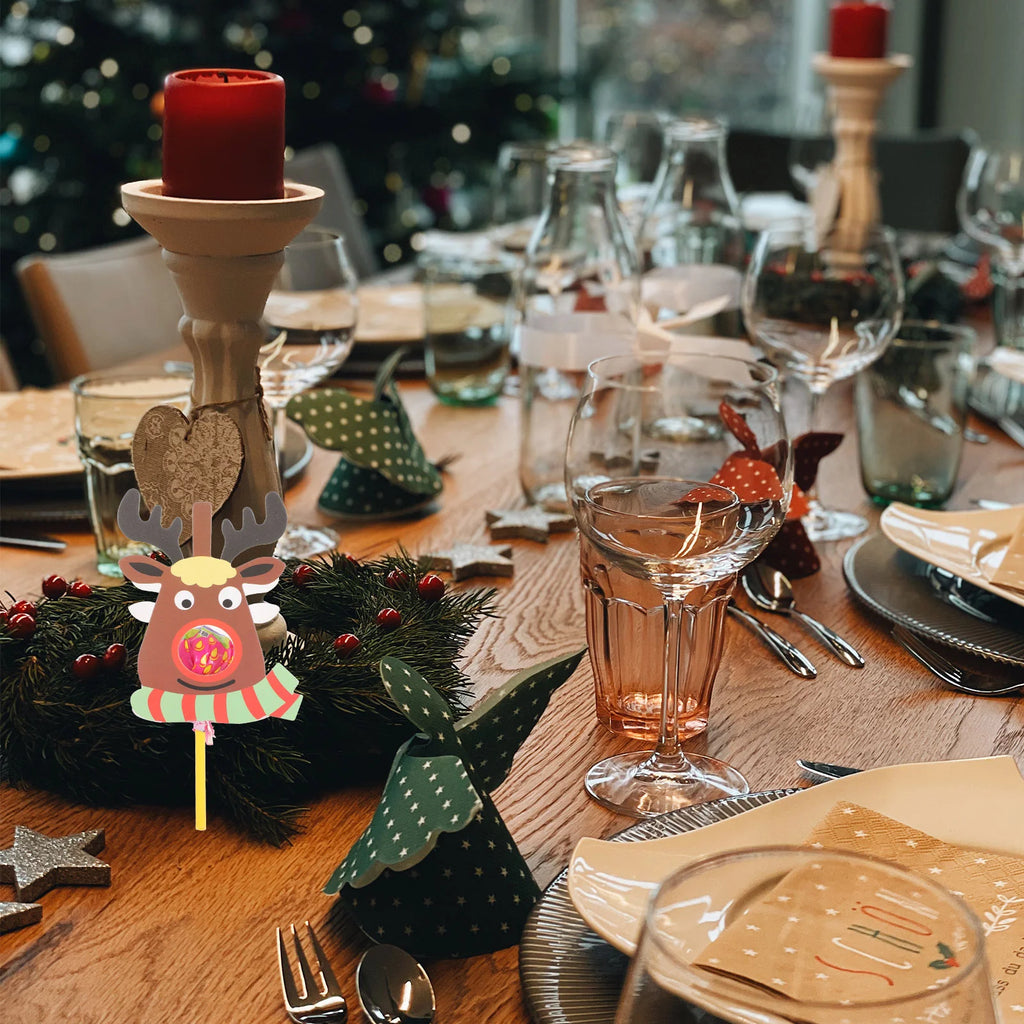 25-delige kerstlolly's snoep feestartikelen rendieren houder kerstversiering