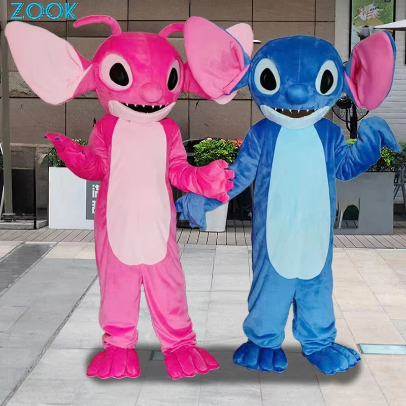 Disney Blue Stitch Lilo Mascotte Cosplay Kostuum Cartoon Hot Karakter Fancy Dress Verjaardag Carnaval Party Prestaties Props