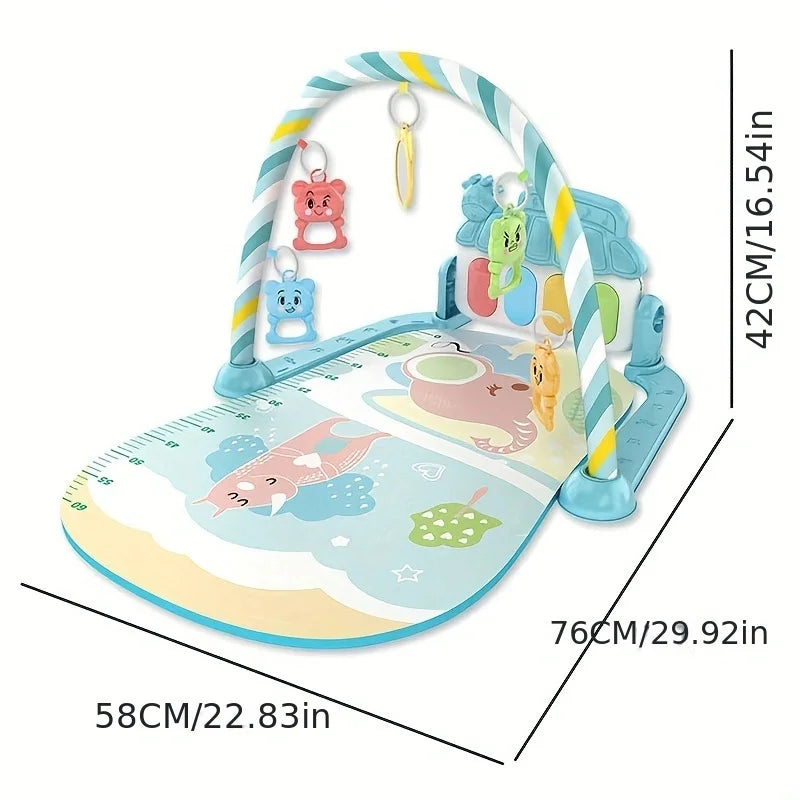 Baby 0-1 years old baby fitness stand pedal piano toy newborn music pedal piano fitness equipment bed bell toy