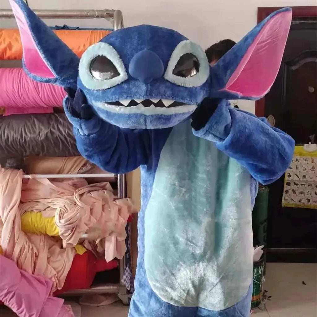 Disney Blue Stitch Lilo Mascotte Cosplay Kostuum Cartoon Hot Karakter Fancy Dress Verjaardag Carnaval Party Prestaties Props