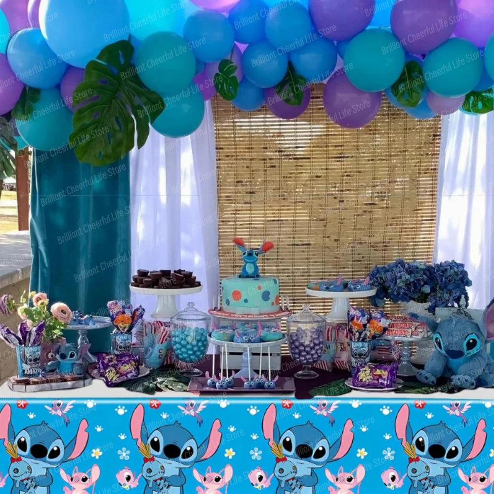 1/2/3 Stuks Disney Stitch Verjaardagsfeestje Tafelkleed Wegwerp Plastic Tafelkleed voor Baby Douche Kids verjaardagsfeestje Decoraties
