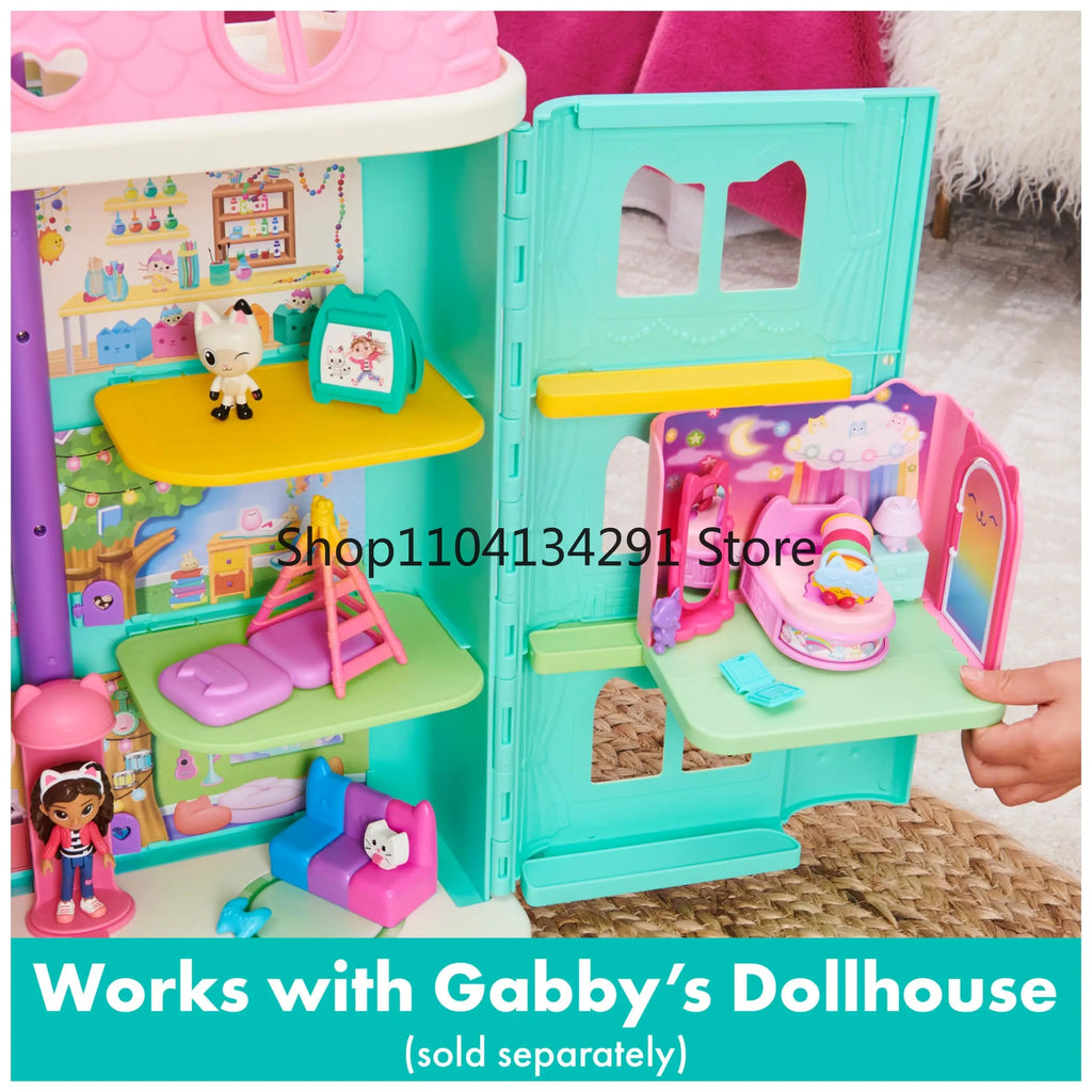Gabby's Dollhouse Toys Baby Box Cat Craft-A-Riffic Room Gabby Magic House Deluxe Figure Playhouse Set Girl Play House Toys Gifts