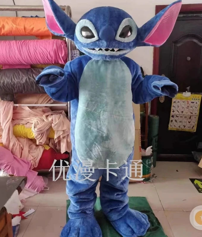 2026 Hoge kwaliteit roze Lilo & Stitch stripfiguur mascottekostuum Disney reclame fancy dress dier carnaval