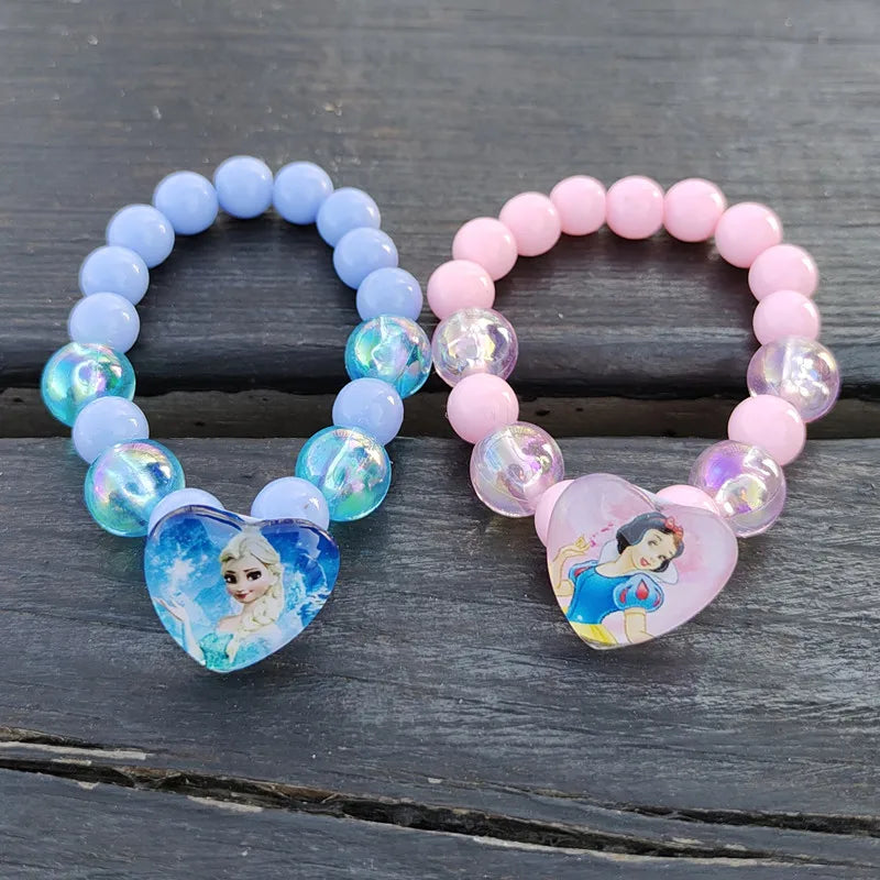 10PCS Princess Party Favor Sofia Snow White Frozen Bracelet Girl Happy Birthday Party Gift Cute Giveaway Pinata Filler