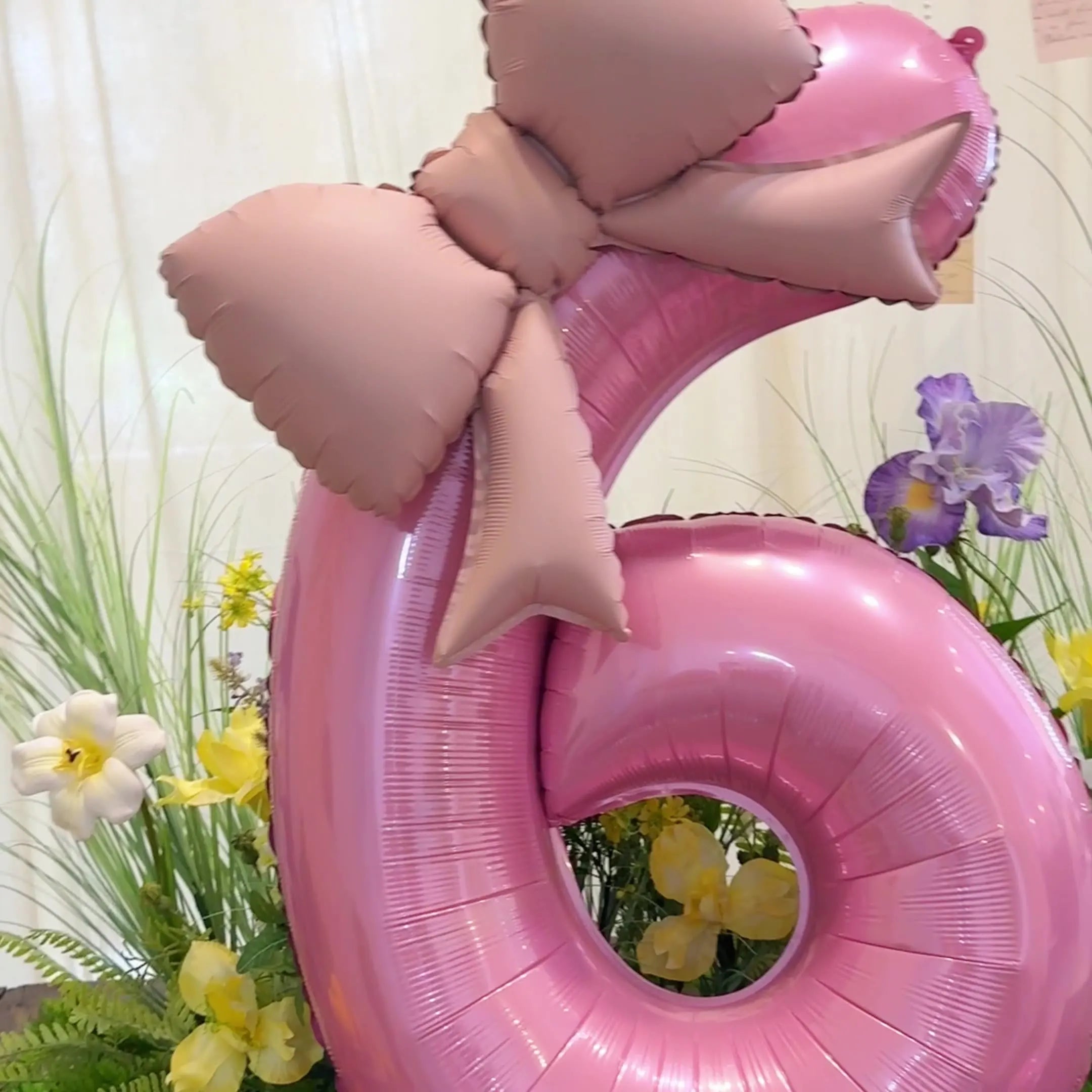 2pcs 40inch Pink Bowknot Number Foil Balloons Wedding Birthday Party Decoration Anniversary Decor Photo Props Party Supplies