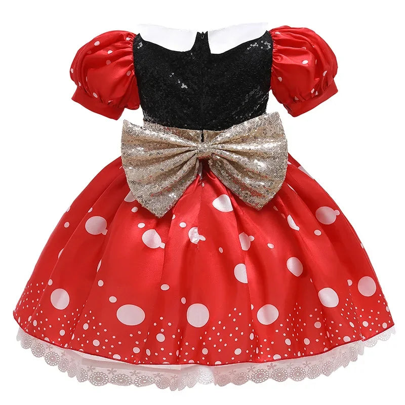 Boys Girls Cartoon Mickey Mouse Cosplay Costume Boys Jacket Shirt Shorts Girls Minnie Polka Dots Dress Headband Anime Costume
