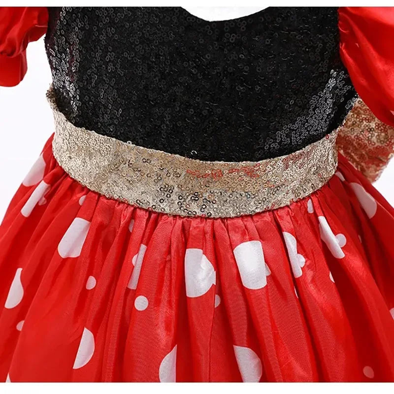 Boys Girls Cartoon Mickey Mouse Cosplay Costume Boys Jacket Shirt Shorts Girls Minnie Polka Dots Dress Headband Anime Costume