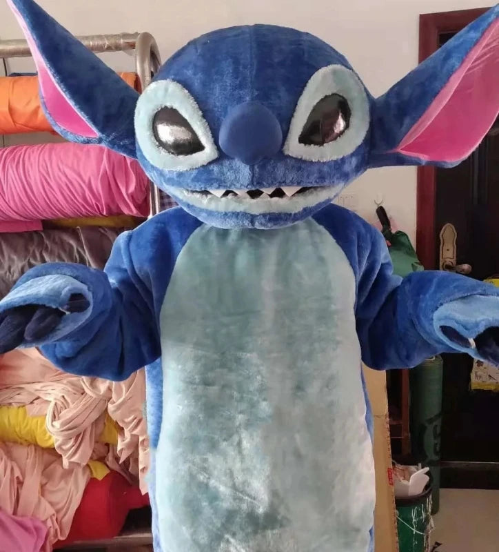 2026 Hoge kwaliteit roze Lilo & Stitch stripfiguur mascottekostuum Disney reclame fancy dress dier carnaval