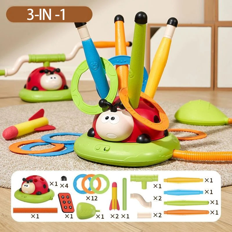 Lieveheersbeestje Sport Entertainment Spel Speelgoed Multifunctionele touwtjespringen Machine Beentje Sprong Raketwerper Outdoor Educatief