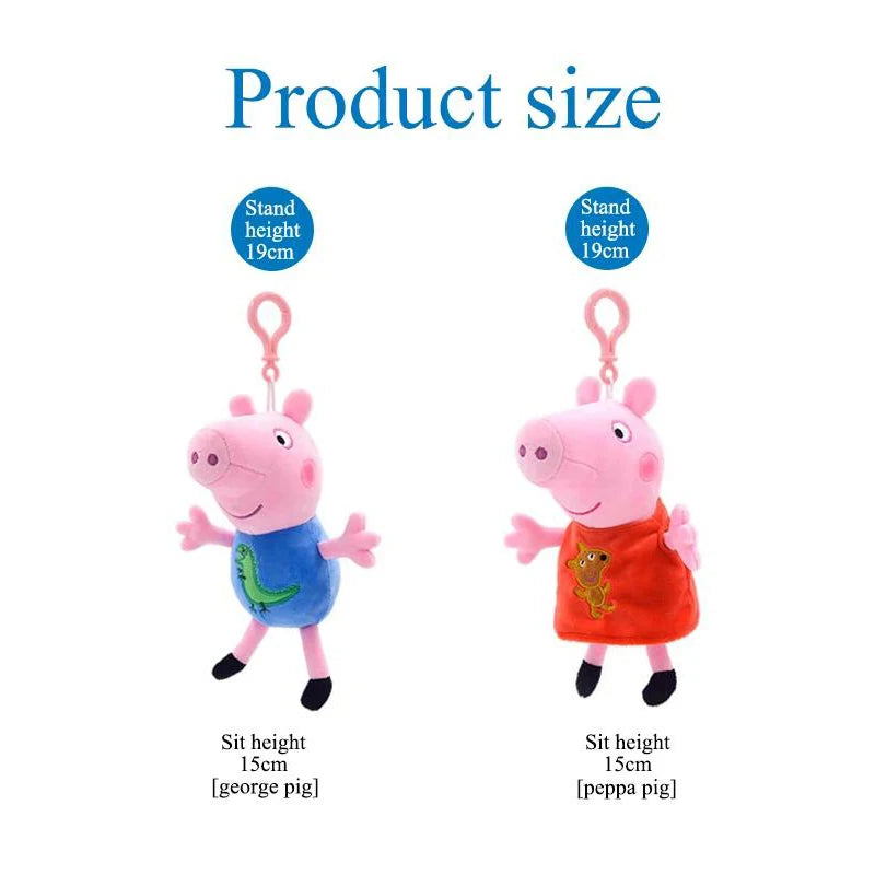 19cm Original Peppa Pig Plush Toys George Eddie Bear Mr Dinosaur Cartoon Anime Figure Stuffed Plush Toys Kids Christmas Gift Toy