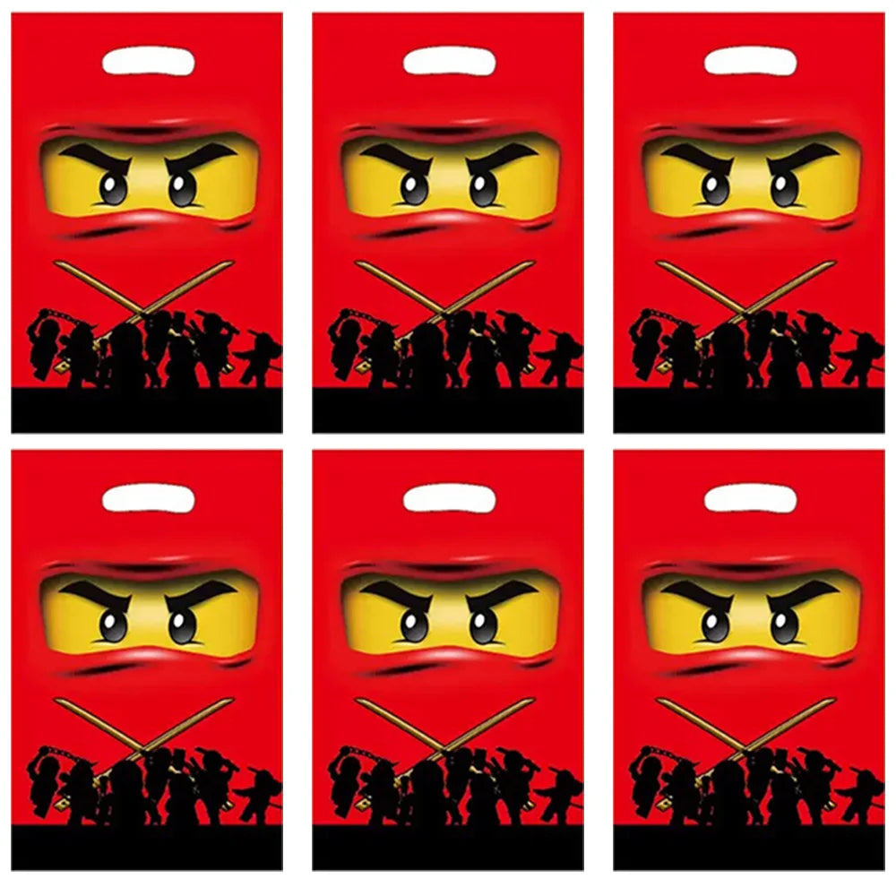 10/50Pcs Cartoon Ninja Gift Bag Birthday Party Supplies Candy Bag Gift Filling Bag Gifts to Guests Children Baby Shower Supplies