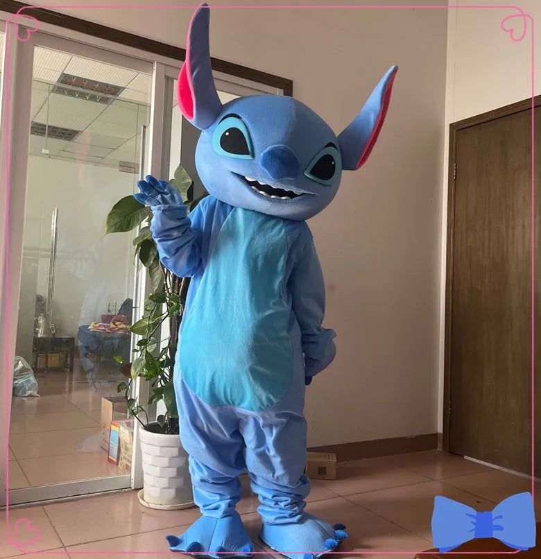 Disney Blue Stitch Lilo Mascotte Cosplay Kostuum Cartoon Hot Karakter Fancy Dress Verjaardag Carnaval Party Prestaties Props
