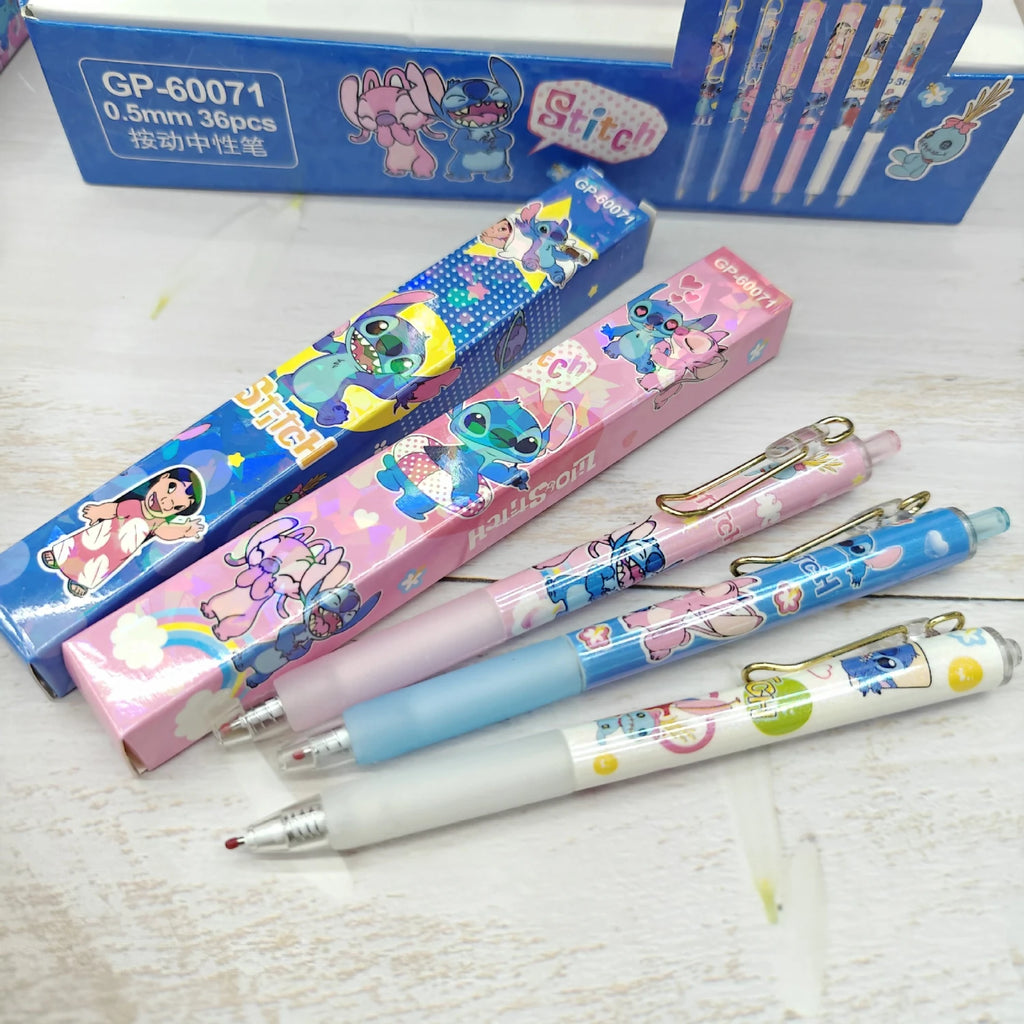 12pcs Stitch and Angel Children's Notebook and Ballpoint Pen Stationery Set, Spiral Notebook, Notepad, Birthday Gift