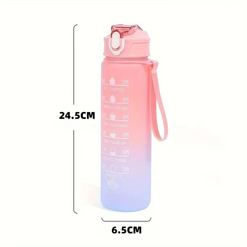 750ml Lilo & Stitch Gradiënt Waterbeker voor Mannen Vrouwen Cartoon Letter Gedrukt Cups Studenten Draagbare Mode Waterfles Geschenken