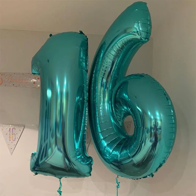 40Inch Foil Birthday Balloons 0-9 Helium Number Balloon Happy Birthday Wedding Party Decorations Shower Large Figures Globos