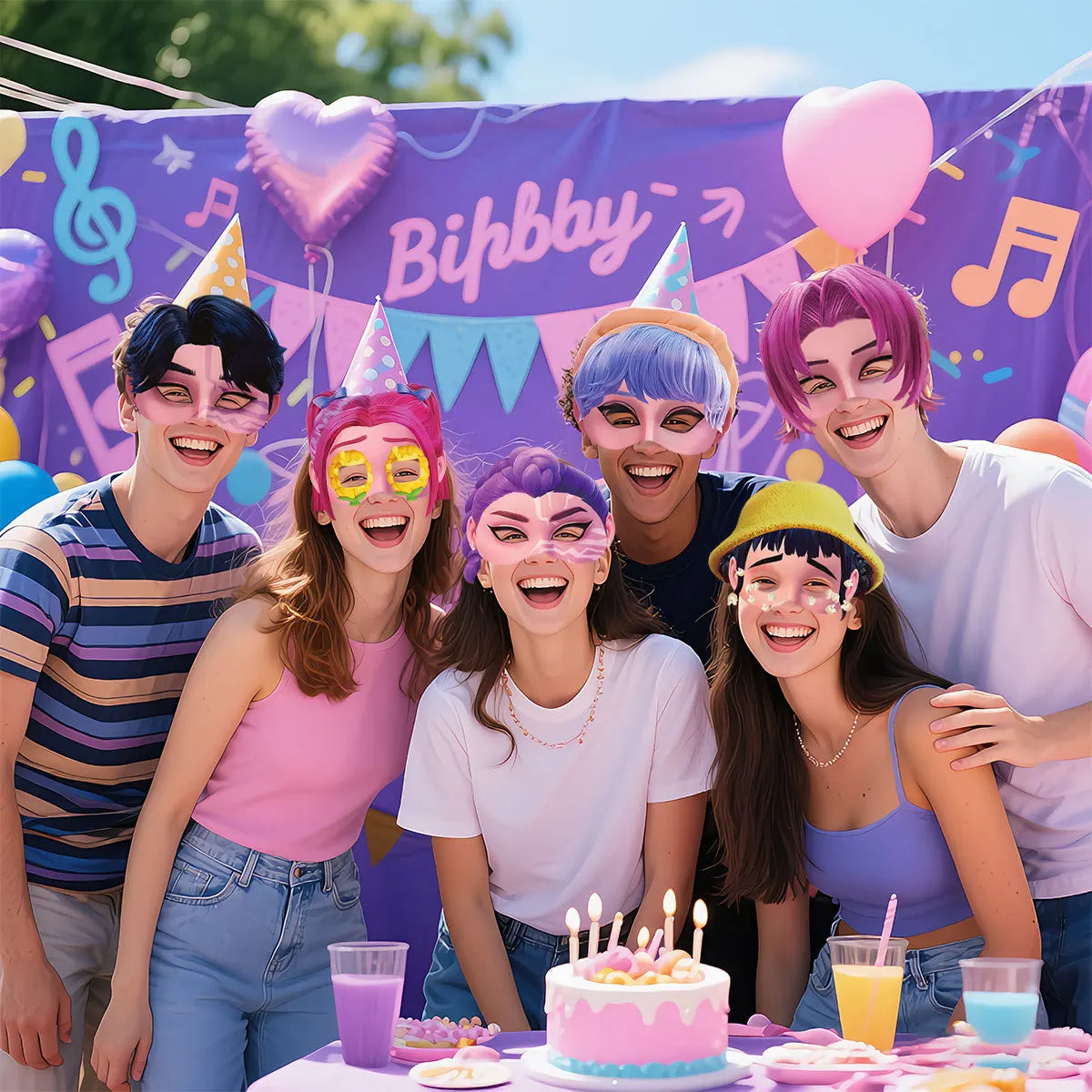 12 stks Kpop Demon Hunters Masker Kids Verjaardagsfeestje Cosplay Party Fotografie Props Decoraties Meisjes Jongens Halloween Party Geschenken