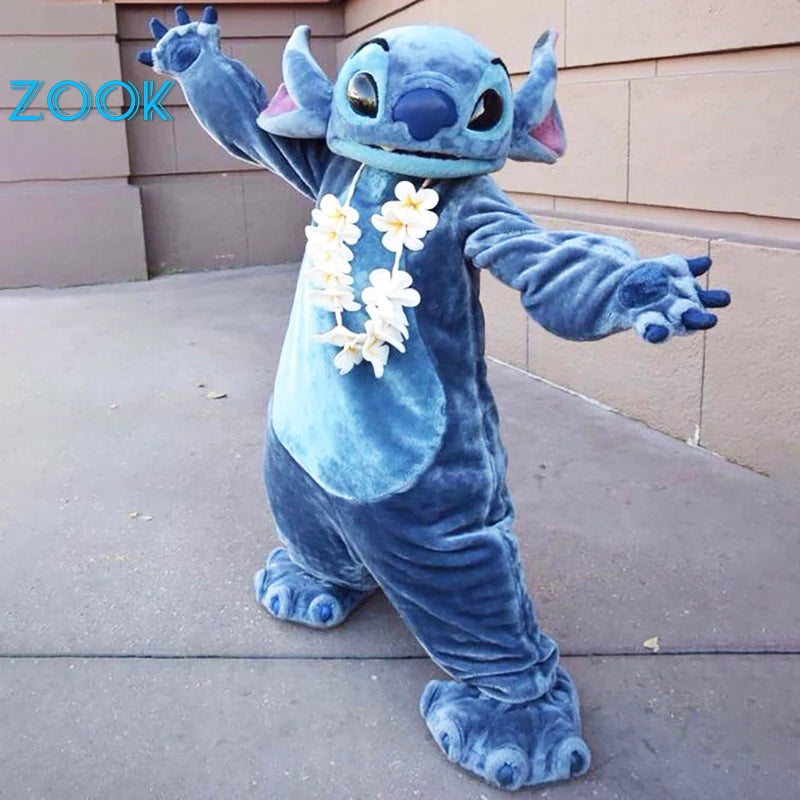 Disney Blue Stitch Lilo Mascotte Cosplay Kostuum Cartoon Hot Karakter Fancy Dress Verjaardag Carnaval Party Prestaties Props
