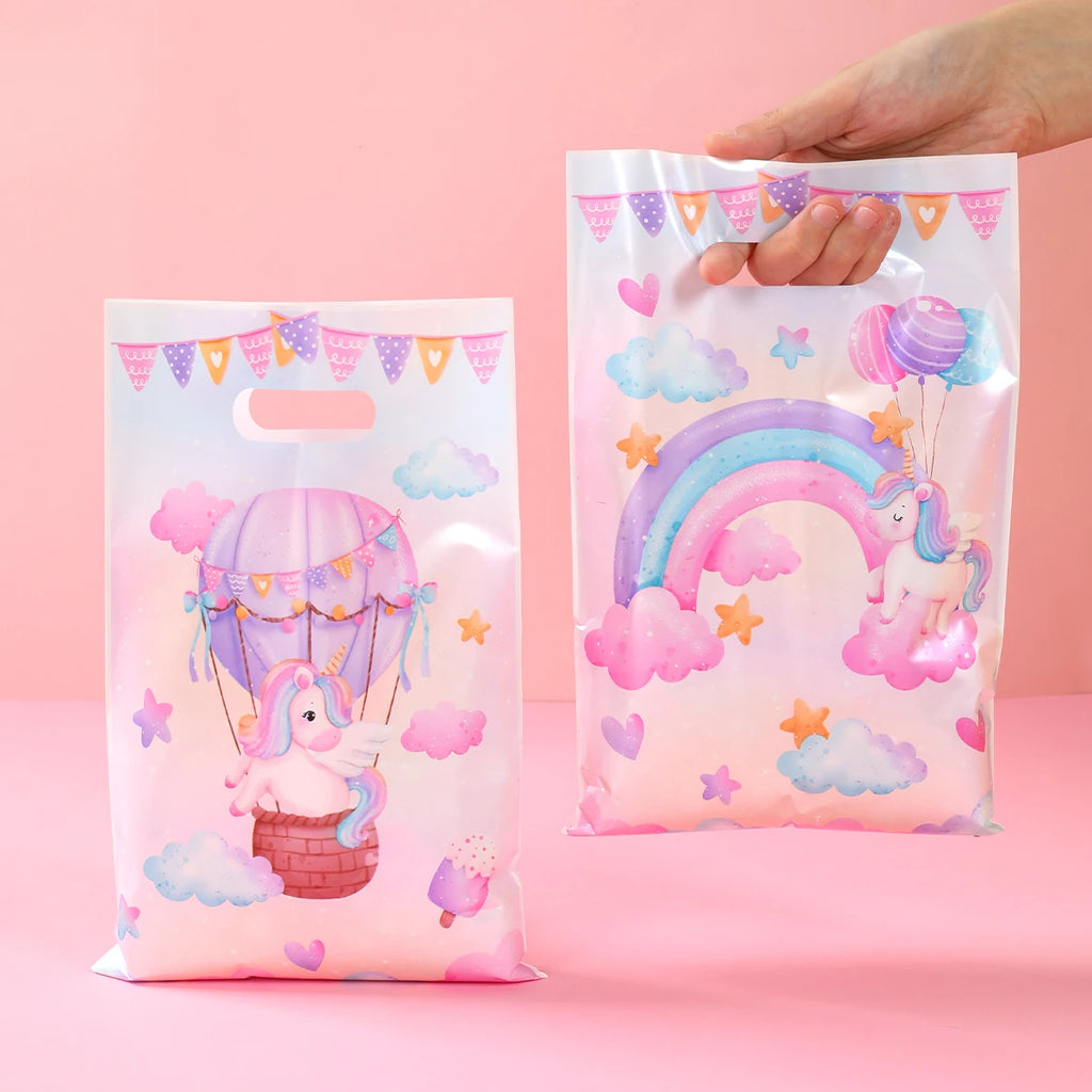 10/25/50pcs Handbag Candy Bags Unicorn Birthday Party Decor Kids Gift Packing Bag 1st Birthday Baby Shower Girl Party Supplies