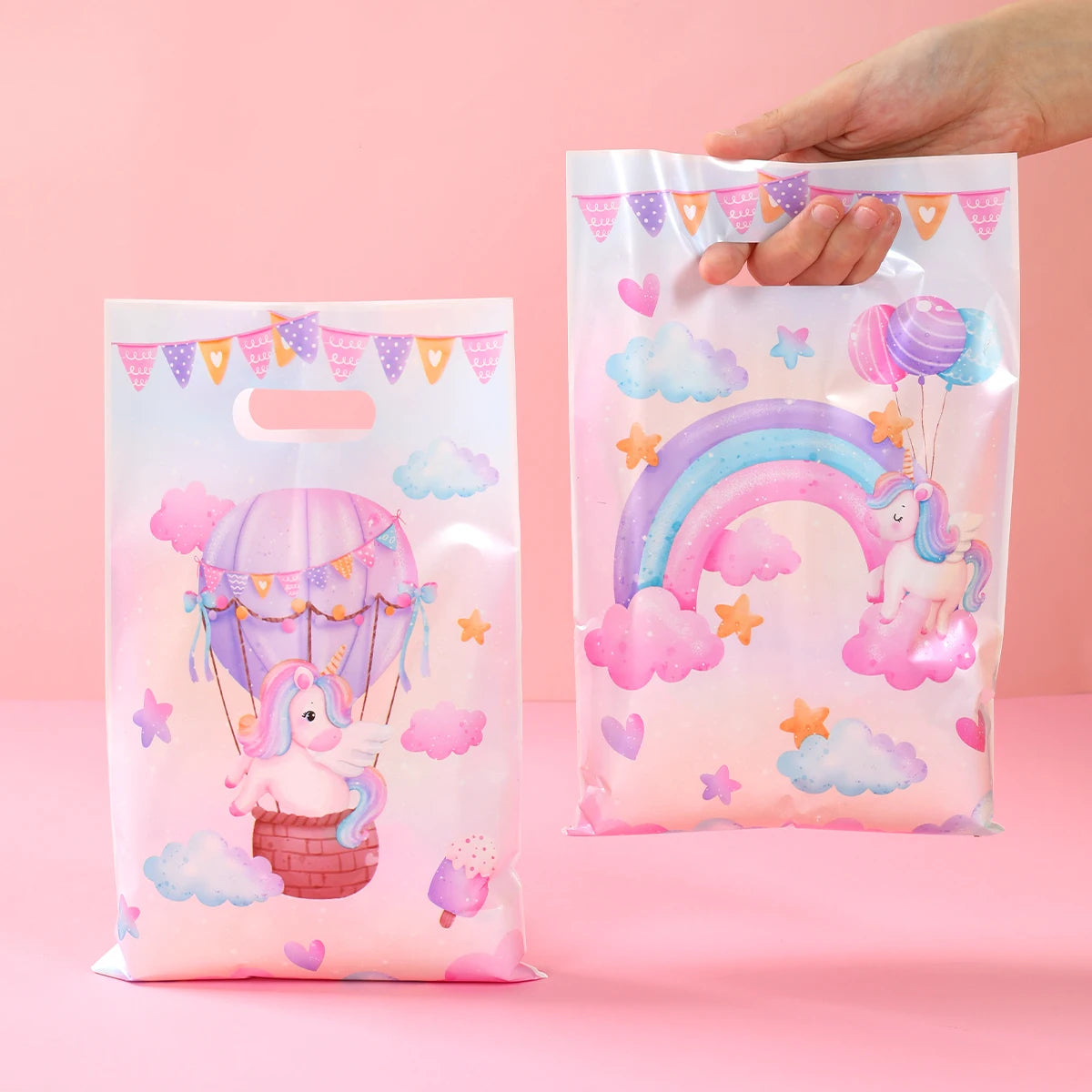 10/25/50pcs Handbag Candy Bags Unicorn Birthday Party Decor Kids Gift Packing Bag 1st Birthday Baby Shower Girl Party Supplies