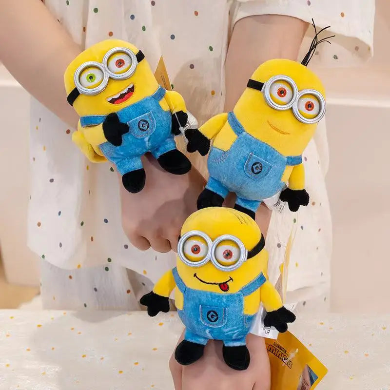Latest Minion Papa Ring Wrist Bracelet Kawaii Plush Toy Doll Cartoon Anime Cute Pillow Children's Birthday Gift Fun Doll