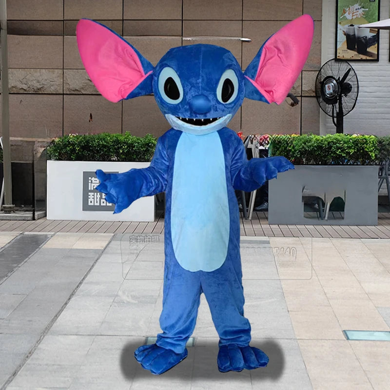 Disney Blue Stitch Lilo Mascotte Cosplay Kostuum Cartoon Hot Karakter Fancy Dress Verjaardag Carnaval Party Prestaties Props