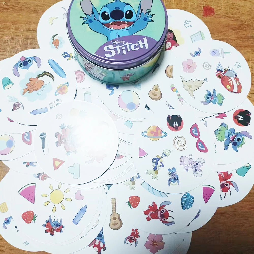 Disney Stitch Iron Box Card Nieuwe collectie kaart Bordspel 2 tot 8-speler Familievakantie Camping Kerstmis en Halloween Kindercadeaus