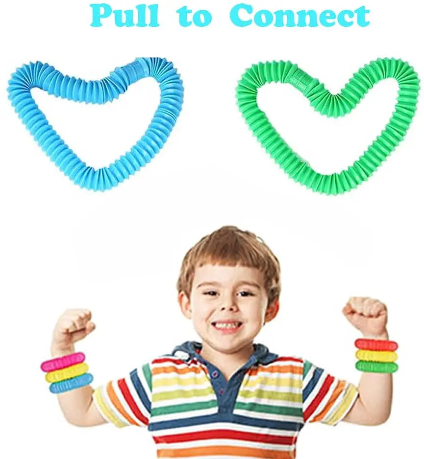 8Pack Grote Pop Tubes Fidget Speelgoed Zintuiglijk Speelgoed voor Stress Angst Relief voor Kinderen Volwassenen Leren Speelgoed Peuters Stretch Tube
