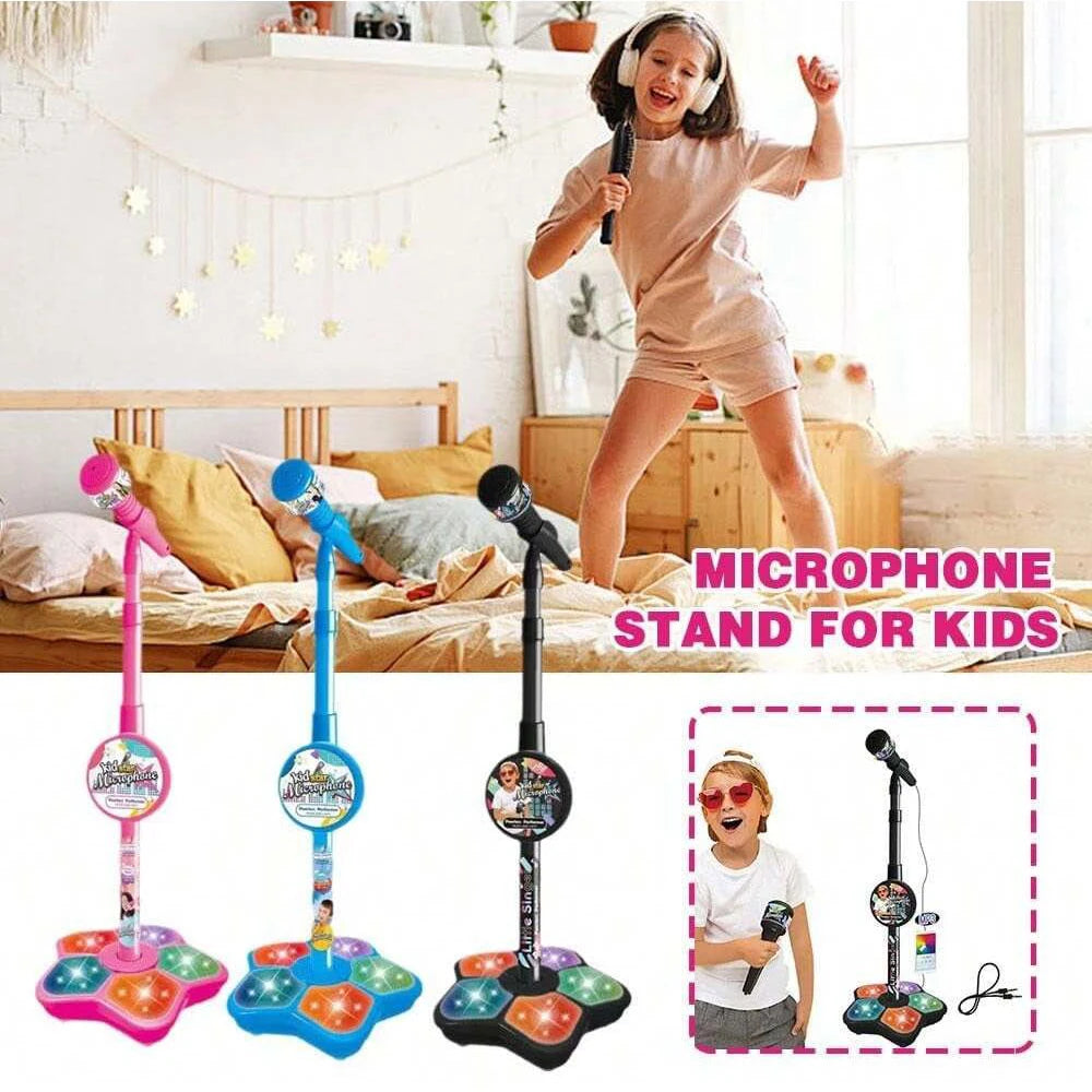 Microfoonstandaard voor kinderen, draagbare karaoke-elektronica voor kinderen, duurzame party-karaoke-microfoonstandaard, karaoke-machine voor kinderen