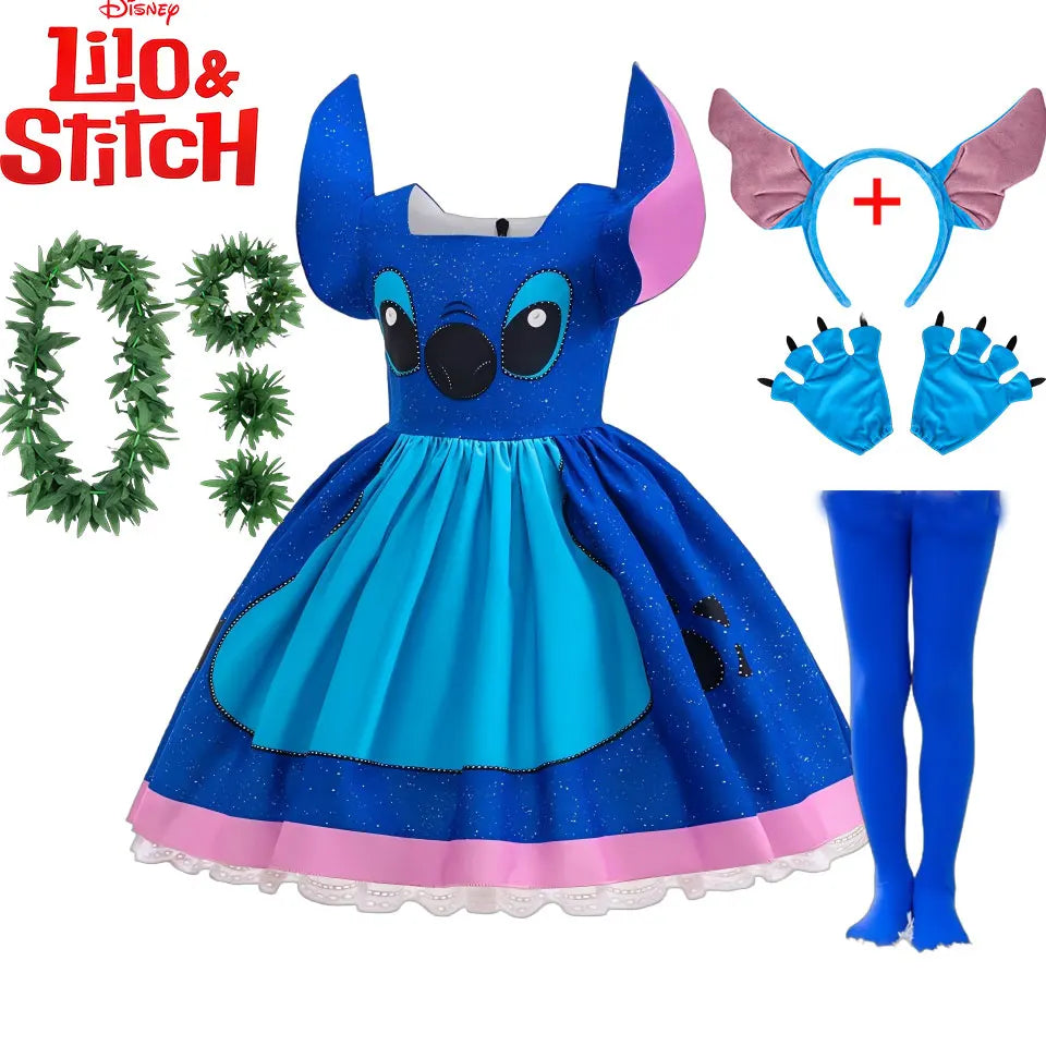Disney 2025 Lilo & Stitch film geïnspireerd rollenspel kostuum Stitch Dress Ohana 626, experiment prinses japon Halloween meisjes cosplay
