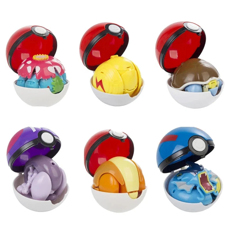 Pokemon Pokeball Figure Ball Pikachu Charizard Mewtwo Mew Eevee Gengar Lapras Blastoise Venusaur Gyarados Educational Toy Kids