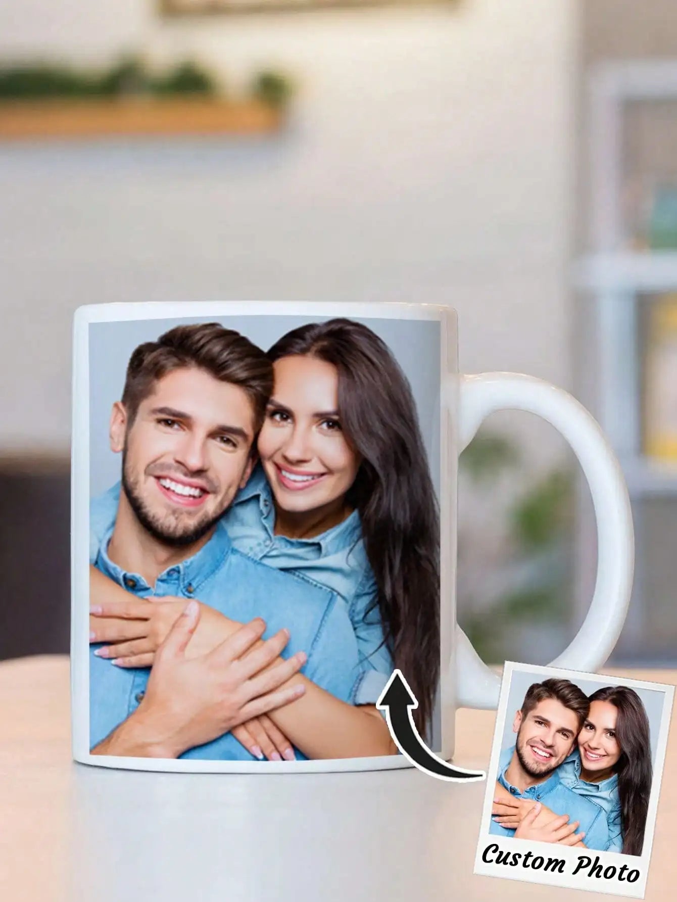1pc aangepaste fotomok gepersonaliseerde koffiemok met foto uniek cadeau voor jubileum Valentijnsdag Housewarming Moederdag