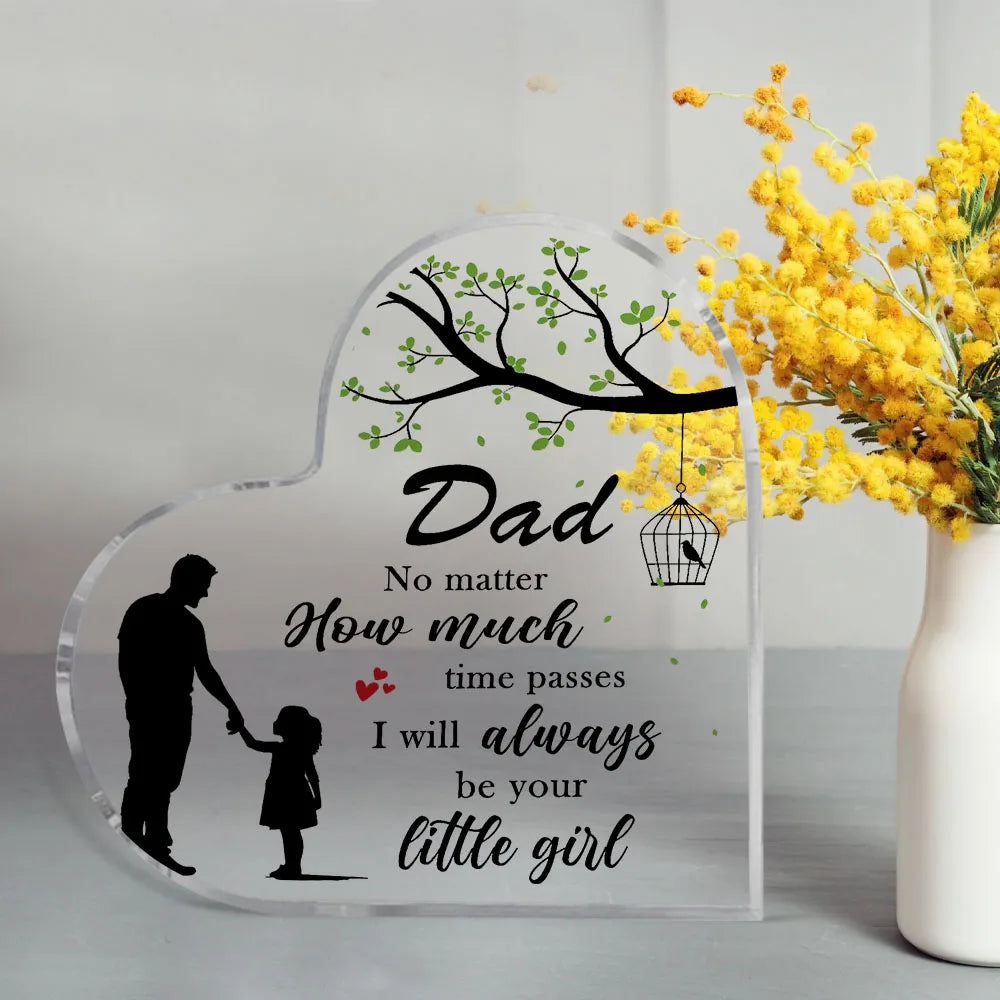 Papa geschenken van dochter acryl plaque vaders papa cadeau voor papa papa verjaardagscadeaus kerst papa geschenken, festival, Halloween decor