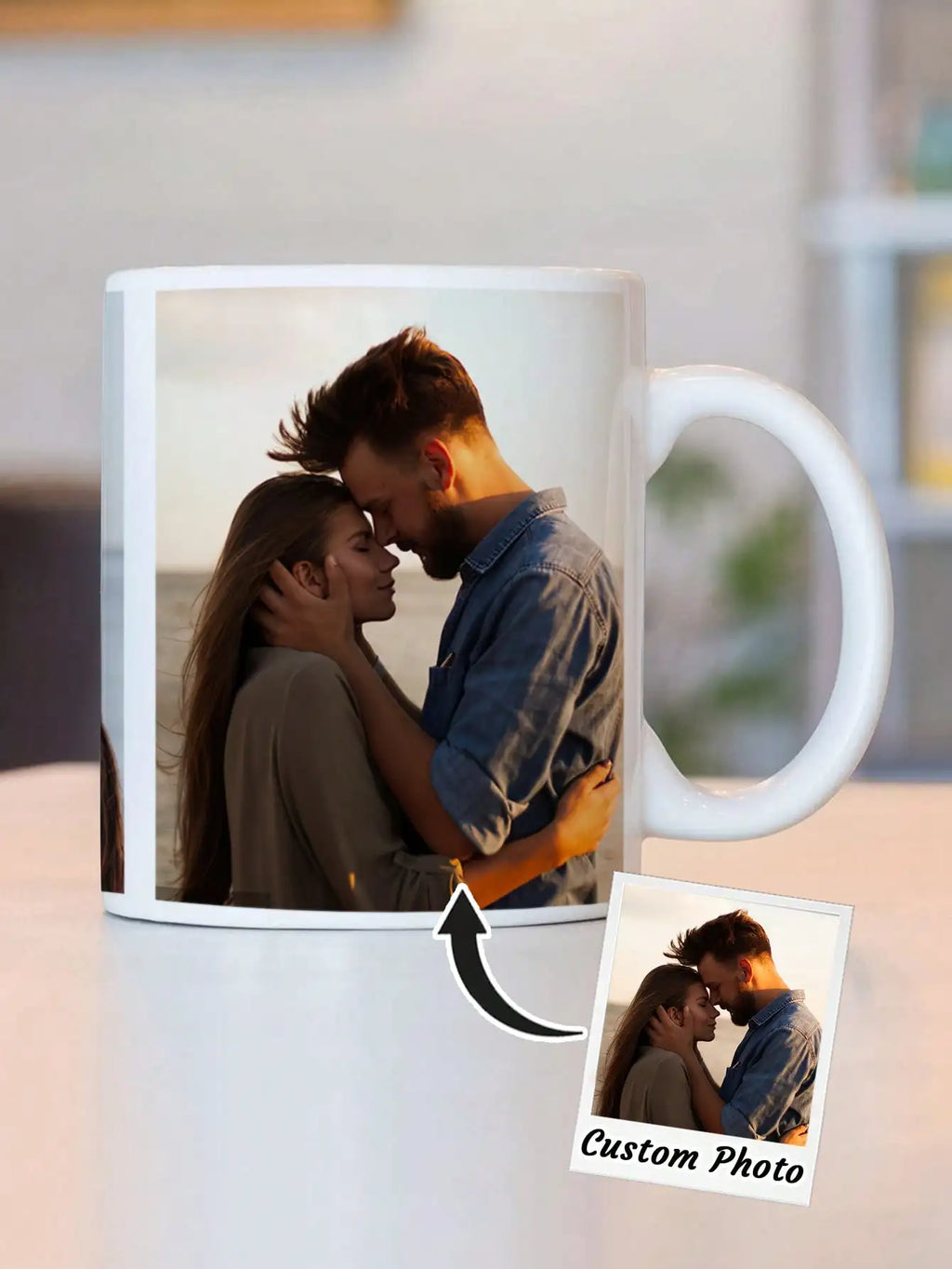 1pc aangepaste fotomok gepersonaliseerde koffiemok met foto uniek cadeau voor jubileum Valentijnsdag Housewarming Moederdag