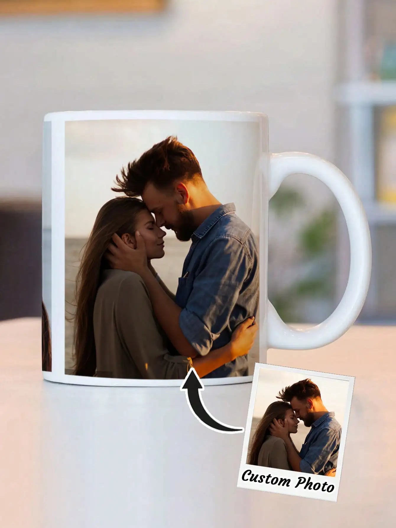 1pc aangepaste fotomok gepersonaliseerde koffiemok met foto uniek cadeau voor jubileum Valentijnsdag Housewarming Moederdag