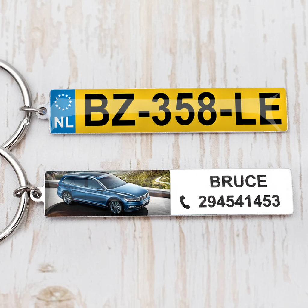 Aangepaste sleutelhangers aangepaste nummerplaat sleutelhanger gepersonaliseerde auto nummerplaat sleutelhanger foto sleutelhanger cadeau voor hem nieuwe chauffeurs