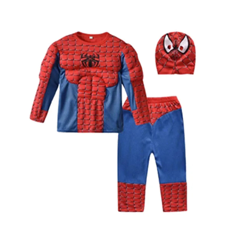 Avengers Superhero Hulk Captain America Cosplay Costume Boys Girls Spiderman Muscle Suit Halloween Carnival Party Clothes