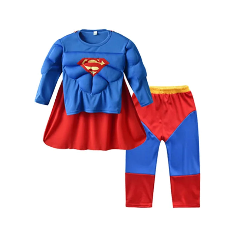 Avengers Superhero Hulk Captain America Cosplay Costume Boys Girls Spiderman Muscle Suit Halloween Carnival Party Clothes