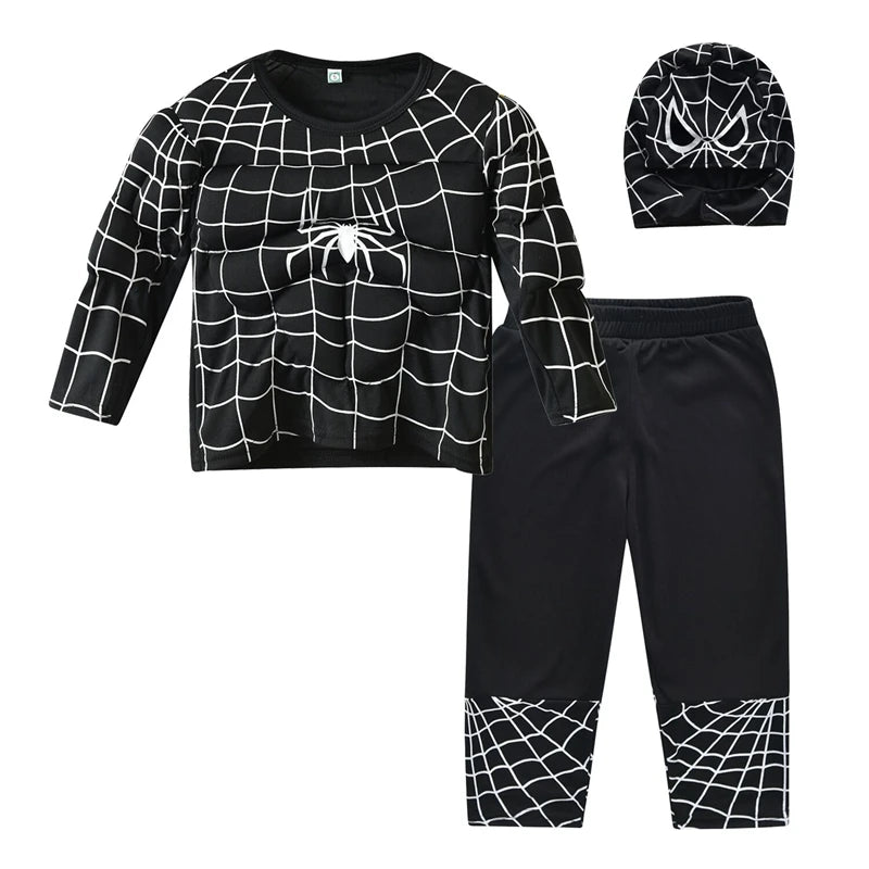 Superhero Hulk Captain America Cosplay Costume Boy Girl Clothes Spiderman Muscle Suit Halloween Carnival Birthday Party Outfits