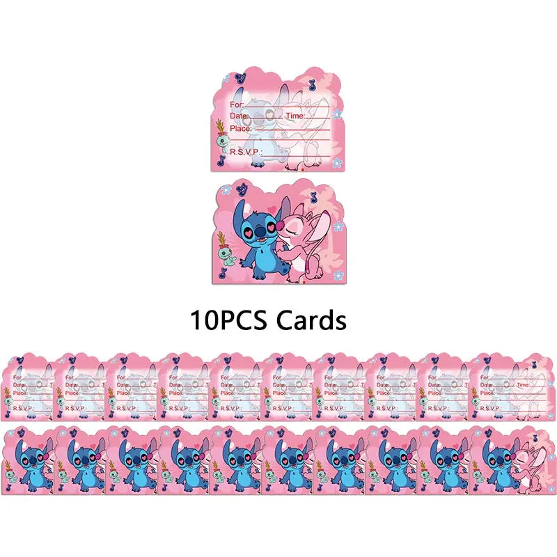 Disney Stitch Verjaardagsfeestje Decoratie Roze Lilo Stitch Thema Servies Cup Plaat Hoek Ballonnen Gelukkige Benodigdheden Voor Kinderen Meisje