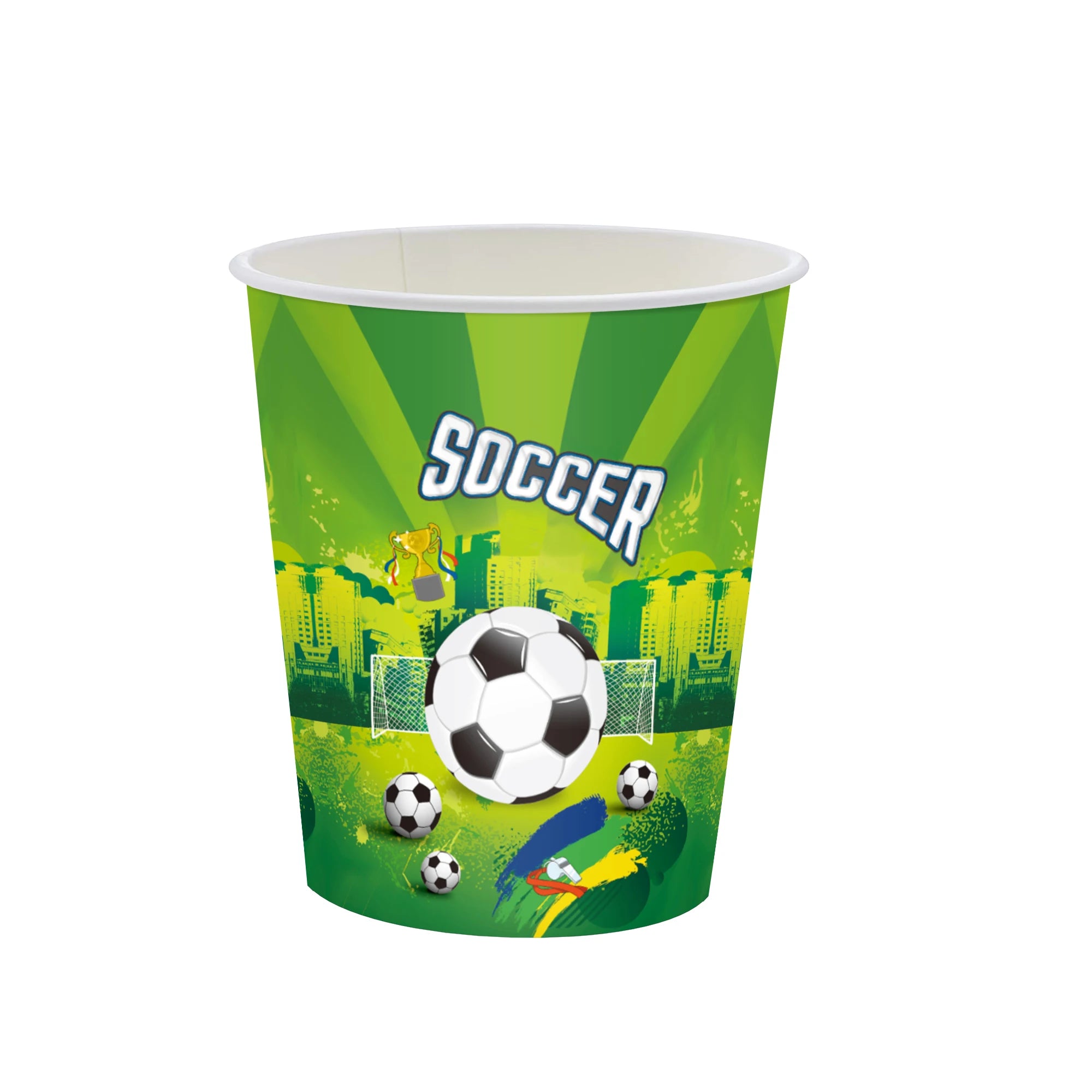 Voetbal Thema Verjaardagsfeestje Decoratie Servies Set Ballon Kit Voetbal Party Jongen Meisje kind Gunsten Banner Achtergrond Cup Plaat