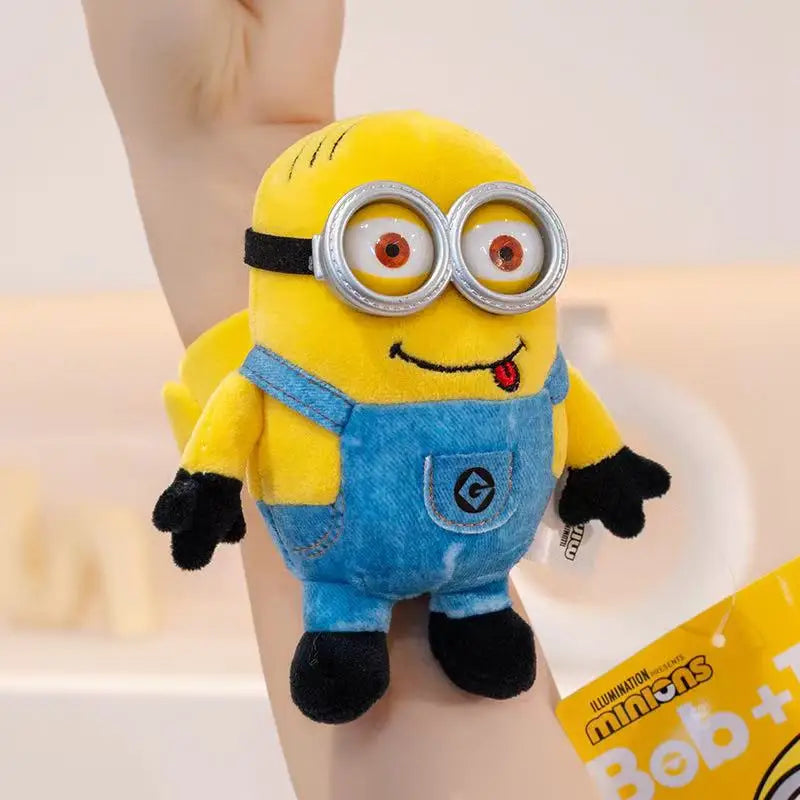 Latest Minion Papa Ring Wrist Bracelet Kawaii Plush Toy Doll Cartoon Anime Cute Pillow Children's Birthday Gift Fun Doll