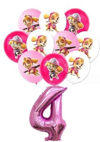 Roze Skye Paw Patrol Verjaardagsfeestje Decoratie Kinderdouche Jongens Meisjes Serviesbenodigdheden Tafelkleed Ballon Taart Topper Stro