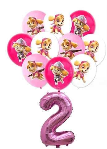 Roze Skye Paw Patrol Verjaardagsfeestje Decoratie Kinderdouche Jongens Meisjes Serviesbenodigdheden Tafelkleed Ballon Taart Topper Stro