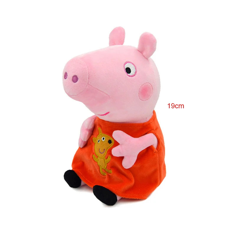19cm Original Peppa Pig Plush Toys George Eddie Bear Mr Dinosaur Cartoon Anime Figure Stuffed Plush Toys Kids Christmas Gift Toy